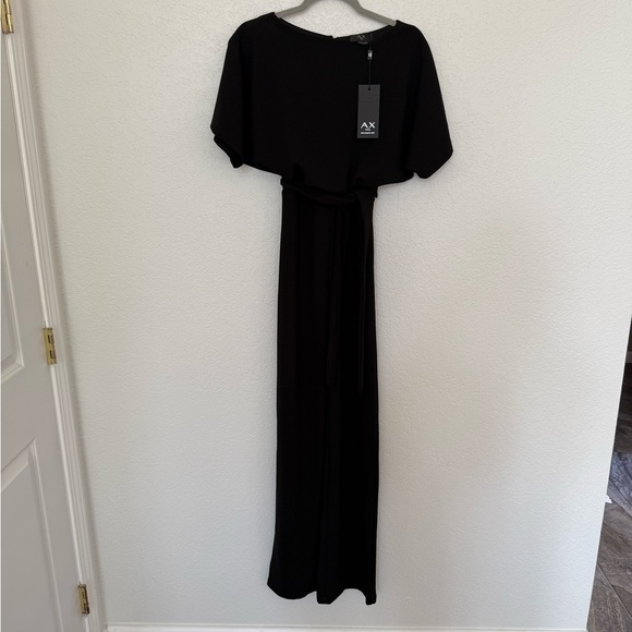 NWT ASOS - AX Paris tie waist jumpsuit - black - Picture 8 of 10